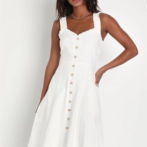 Lululemon Athletica White Midi Dress